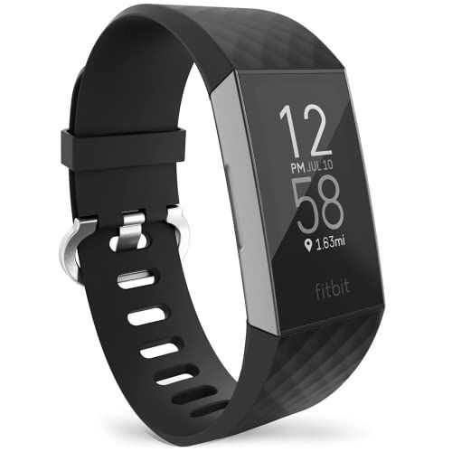Digicharge Vervangingsriem voor FitBit Charge 4/3 - Siliconen - Small - Zwart
