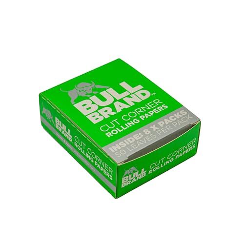 BULL BRAND BULL BRAND Groene gesneden hoek 8-delige Rolling Papers 10 Pack