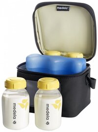 Medela Koeltas voor Moedermelk - Inclusief 4 Flesjes en Koelelement