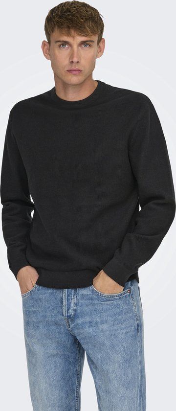 ONLY & SONS ONSTONY RLX 12 LS WAFFLE CREW KNIT NOOS Heren Trui