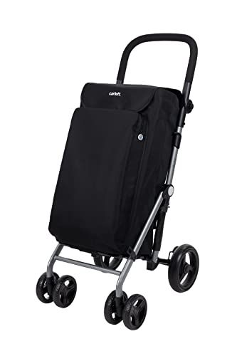 Carlett Lite Duo Boodschappentrolley - 48L - 4 wielen - Zwart