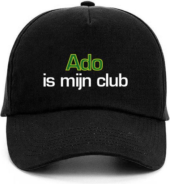 Pet met tekst: ADO is mijn club - Zwart - Unisex - Volwassenen - Sport