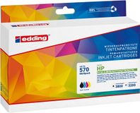 Edding EDD-570 Cartouche d'encre Compatible Noir, Cyan, Magenta, Jaune 4 Pièces