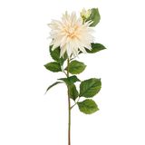 Mica Decorations Kunstbloem Dahlia Artistic - H74 cm - creme wit