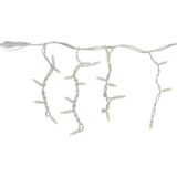 Showtec guirlande LED stalactites statique en caoutchouc blanc, raccordable, blanc chaud, 5 m