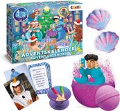 Craze 40522 Adventskalender voor kinderen, Tiktok-Star Emir Bayrak Zeemeermin-speelgoed, kerstkalender voor kinderen, met INKEE badballen, compund mix en exclusieve inhoud, meerkleurig met slijm cadeau