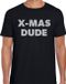 Bellatio Decorations Shoppartners Bv Foute Kerst t-shirt - X-mas dude - zilveren glitter letters / zwart voor heren - kerstkleding / Christmas outfit XXL