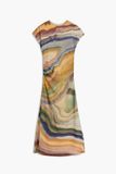 Desigual Damesjurk XS Veelkleurig Polyester Korte mouw Ronde hals Geen zakken Kapmouw Gemeleerd Casual Lente/Zomer 2026
