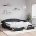 Maison Exclusive Lit gigogne extensible avec tiroirs, noir, 80x200 cm, revêtement