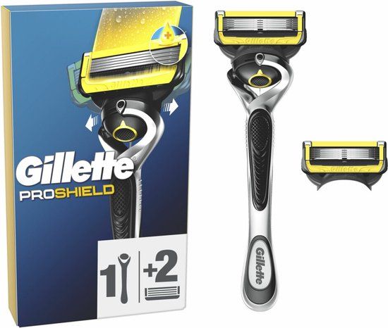 Gillette Scheermes Proshield - 5 bladen, Gezicht, Mannen, Geel