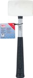 BGS technic BGS Rubberhamer - metalen steel - witte kop - Ø 48 mm - 250 g