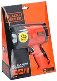 BLACK+DECKER Zaklamp Led 3 Watt 375 Lumen Zwart/oranje