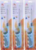 Flame Classics Edco Eindhoven Bv BBQ/keuken aanstekers - 3 stuks - lange steel - 29 cm - blauw