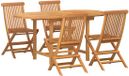 vidaXL Bartafel Set Bruin Massief Teakhout
