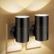 2 stuks nachtlampjes, stopcontact, boven- en onderverlichting, ultrahelder, dimbare nachtlamp, warm wit led-nachtlampje, 0-100 lm, instelbare helderheid voor slaapkamer, keuken, hal, 3000 K-4500 K