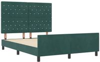 vidaXL Boxspringbed met hoofdeinde Donkergroen 160 x 200 cm Fluweel