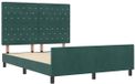 vidaXL Boxspringbed met hoofdeinde Donkergroen 160 x 200 cm Fluweel