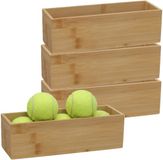 5Five 5Five bakje van hout - 4x - organizer - bamboe - 23 x 8 x 7 cm