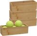 5Five 5Five houten bakje - 4x - organizer - bamboe - 23 x 8 x 7 cm