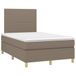 Maison Exclusive - Lit boxspring avec matelas et éclairage LED, couleur taupe, 120x190 cm, rembourré
