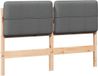 vidaXL - Gestoffeerd hoofdbord - Bruin en Lichtgrijs - 135 cm