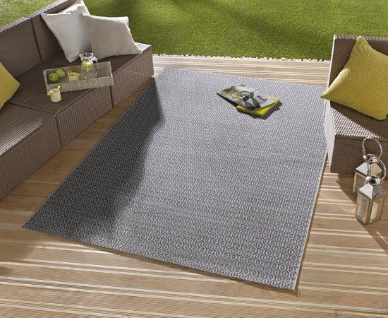 Bougari Vloerkleed - Coin - Blauw - 140x200cm - In&Outdoor - Geweven