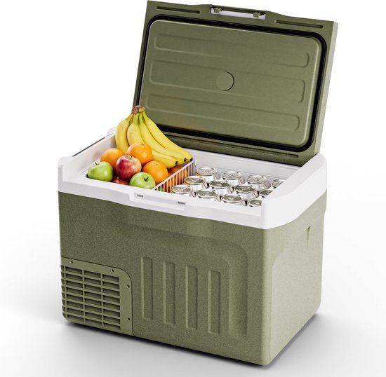 Auronic Elektrische Koelbox - Compressor - 30L - 12V en 240 volt - Camping Koelkast - Frigobox Auto - Groen