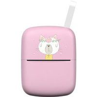 A8B Thermische printer Mini Portable Bluetooth Inktloos 200 dpi Roze met 5 rollen thermisch papier