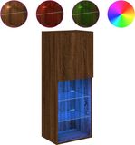 vidaXL Tv-meubel met LED-verlichting 40,5x30x102 cm bruin eikenkleur