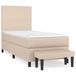 vidaXL Boxspringbed met matras, cappuccino-bruin, 140x190 cm, kunstleer