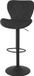 Tabouret de bar réglable – pivotant à 360° – velours – noir – avec dossier et repose-pieds – design ergonomique – convient pour bar, bistrot, cuisine ou salle à manger – stable et confortable