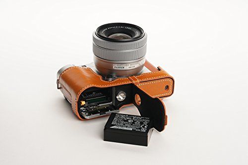 TP Handgemaakte Echt Lederen Camera Case voor FUJIFILM X-A5 - Sandy Brown