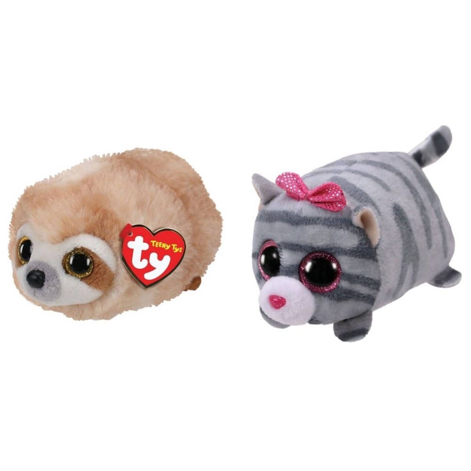 TY - Knuffel - Teeny s - Dangler Sloth & Cassie Mouse - Meerkleurig