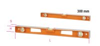 Beta Spirit levels made of die-cast aluminium with handles, 4 ground bases and 3 unbreakable vials, accuracy: 1 mm/m 1696D 300