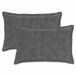 vidaXL - Taie d'oreiller - 2 pièces - Gris foncé - 30 x 50 cm