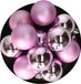 Decoris Kerstballen - 12 stuks - 6 cm - Lila/Paars - Kunststof