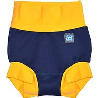 Splash About Happy Nappy Duo Herbruikbare Zwemluier - Marineblauw/Geel - 0-3 Maanden
