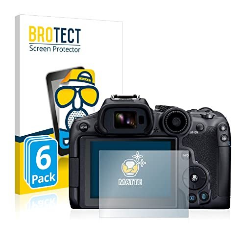 brotect 6x Antireflecterende Beschermfolie compatibel met Canon EOS R7 Anti-Glare Screen Protector, Mat, Ontspiegelend