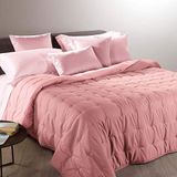 Caleffi 69442 microvezel Mia Calduccia overgangsdeken voor Frans bed, roze