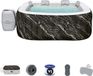 Bestway Opblaasbaar bubbelbad Lay-Z-Spa Hollywood, 180 x 180 x 66 cm, 4-6 personen, 140 luchtjets, vierkant, inclusief afdekking en filterpatroon