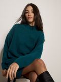 Apricot Zachte oversized trui-minijurk Teal L