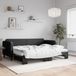 Maison Exclusive Lit gigogne extensible avec matelas, noir, 80x200 cm, tissu