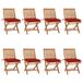 Maison Exclusive - Chaises Pliantes Avec Coussins, 8 Pièces, En Teck Massif