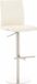 And OutdoorMatch Tabouret de bar Rosanne Davion - Beige - Acier inoxydable - Design moderne - Dossier - Repose-pieds - Pour cuisine et bar - Assise rembourrée - Similicuir