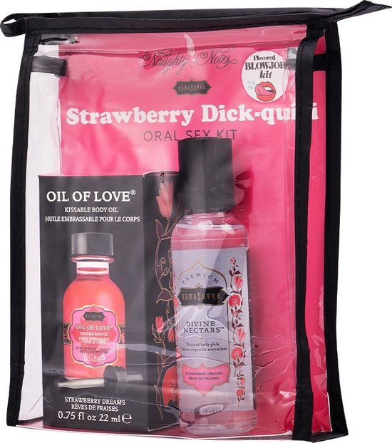 Kamasutra Oral Sex Cocktail Kit - Strawberry Dick-quiri