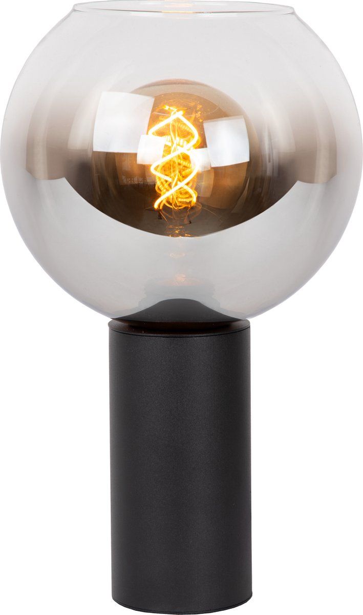 Lucide MARIUS Tafellamp - Ø 20 cm - Zwart - Glas