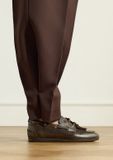Manfield Dames Bruine Leren Bootschoenen Maat 40