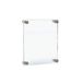 Azar Acryl Plaathouder met Kappen en Afstandhouder 8.5" W x 11" H
