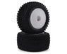 Pin LOSI Pin Tires, Rear, Mounted, White (2): Mini-T 2.0