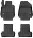 Frogum No.77 Automat / Vloermat - 3D Pasvorm - Geschikt voor Renault Clio III 2005-2013 - TPE Rubber - 4-delig - Hoge Rand 6cm - Zwart